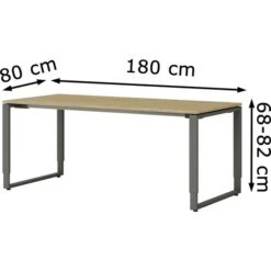Röhr Schreibtisch Objekt.pur, Eiche Massivholz, Höhenverstellbar, 180 X 68-82 X 80cm -PapierMeister Verkäufe 01db9802ab2c764c7a19a74d211088a8d0a5896d schreibtisch roehr objekt.pur eiche massivholz