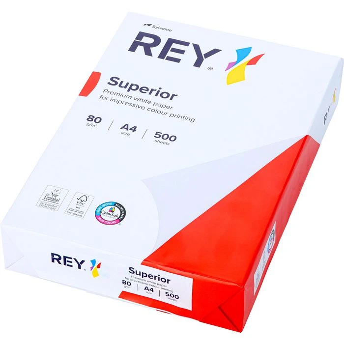 Rey Kopierpapier Superior, A4, 80g/qm, Weiß, 500 Blatt 3 Rey Kopierpapier Superior, A4, 80g/qm, Weiß, 500 Blatt