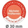 Zweckform Prüfplaketten 6988, Nächster Prüftermin, 2023-2028, Rot, Ø 30mm, Aus Vinyl, 80 Stück