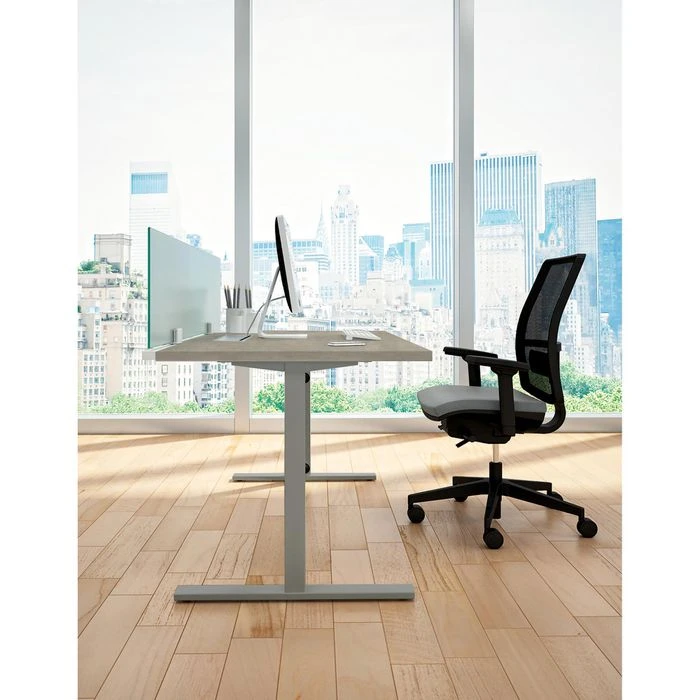 Quadrifoglio Schreibtisch Idea+ Tube, Maße: 180 X 80cm, Beton / Silber 5 Quadrifoglio Schreibtisch Idea+ Tube, Maße: 180 X 80cm, Beton / Silber – Bild 3