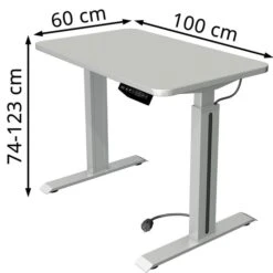 Kerkmann Schreibtisch Move 1 Style 1753, Lichtgrau, Elektrisch Höhenverstellbar, 100 X 74-123 X 60cm -PapierMeister Verkäufe 0fa13256398414ec431c4fe9eb43e9d51815e594 schreibtisch kerkmann move 1 style 1753 lichtgrau