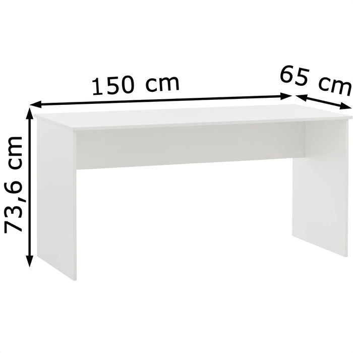 Möbelpartner Schreibtisch Serie 400, Weiß, Maße: 150 X 65cm 8 Möbelpartner Schreibtisch Serie 400, Weiß, Maße: 150 X 65cm – Bild 6
