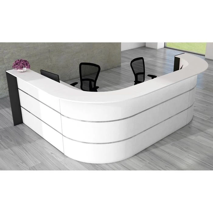 Kerkmann Empfangstheke Bari 3567, Weiß / Weiß, 335 X 112 X 235cm, Winkeltheke 5 Kerkmann Empfangstheke Bari 3567, Weiß / Weiß, 335 X 112 X 235cm, Winkeltheke – Bild 3