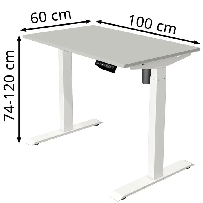 Kerkmann Schreibtisch Move 1, 3886, Lichtgrau, Elektrisch Höhenverstellbar, 100 X 72-120 X 60cm 4 Kerkmann Schreibtisch Move 1, 3886, Lichtgrau, Elektrisch Höhenverstellbar, 100 X 72-120 X 60cm – Bild 2