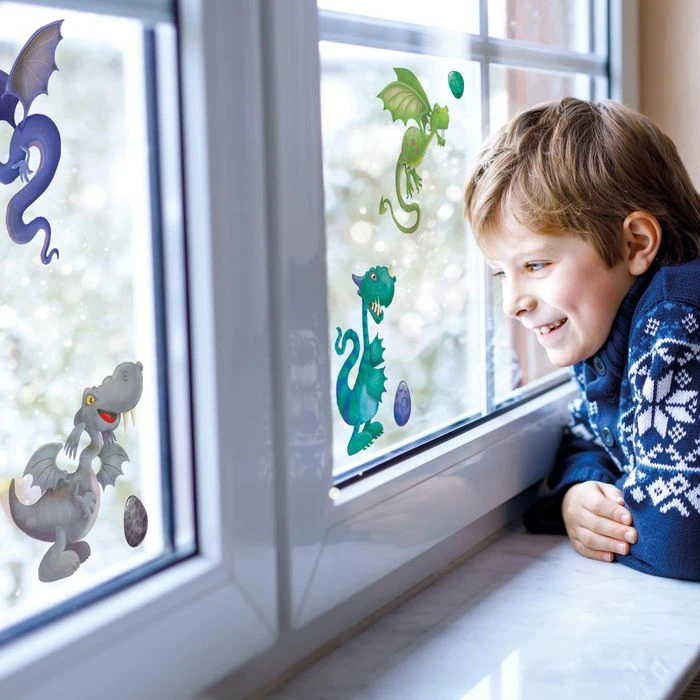Zweckform Sticker 54992 Z-Design Drachen, Fensterbilder, Dinos Und Eier, 9 Aufkleber 4 Zweckform Sticker 54992 Z-Design Drachen, Fensterbilder, Dinos Und Eier, 9 Aufkleber – Bild 2