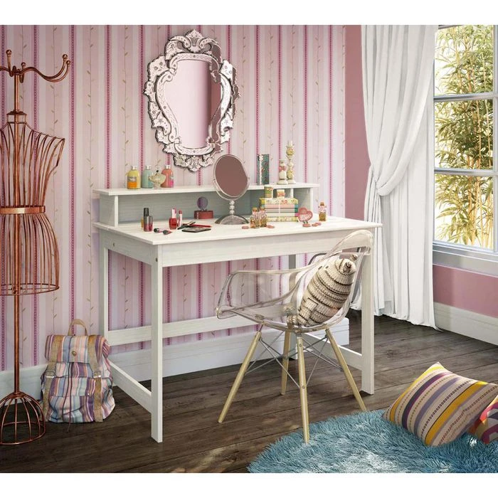 Inter-Link Schreibtisch Hilda 20900355, Weiß, Maße: 110 X 69cm, Aus Massivholz 5 Inter-Link Schreibtisch Hilda 20900355, Weiß, Maße: 110 X 69cm, Aus Massivholz – Bild 3