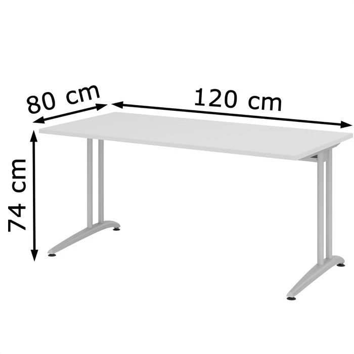 Hammerbacher Schreibtisch B-Serie, Lichtgrau, Maße: 160 X 80cm 4 Hammerbacher Schreibtisch B-Serie, Lichtgrau, Maße: 160 X 80cm – Bild 2