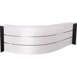 Kerkmann Empfangstheke Bari 3565, Weiß / Weiß, 334 X 112 X 182,5cm, Bogentheke