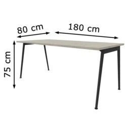 Quadrifoglio Schreibtisch X3-Serie, Maße: 180 X 80cm, Beton / Dunkelgrau -PapierMeister Verkäufe 22a0fdc16e7ee64d3b06177cbb2b2e21f625becc schreibtisch quadrifoglio x3 serie