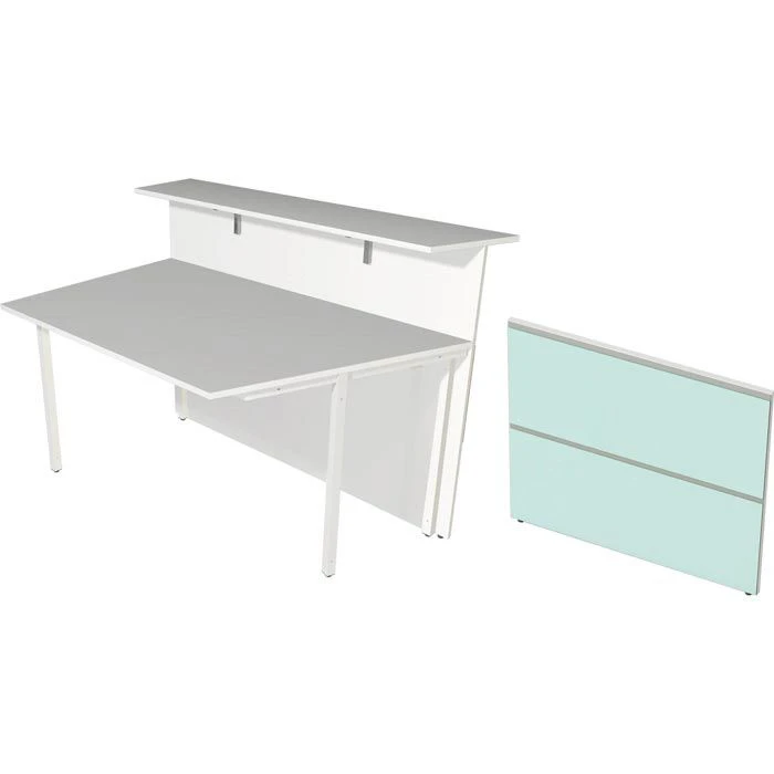 Kerkmann Empfangstheke Atlantis, Weiß / Weiß, 241 X 110 X 170cm, Winkeltheke 6 Kerkmann Empfangstheke Atlantis, Weiß / Weiß, 241 X 110 X 170cm, Winkeltheke – Bild 4