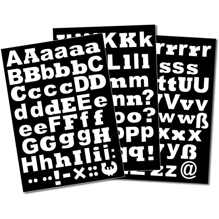 Rayher Klebebuchstaben 38920000 Vario A-Z, Weiß, Wiederverwendbar, Selbstklebend, 30mm 3 Rayher Klebebuchstaben 38920000 Vario A-Z, Weiß, Wiederverwendbar, Selbstklebend, 30mm