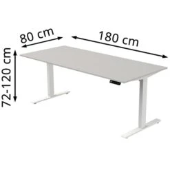 Kerkmann Schreibtisch Move 3, 3814, Lichtgrau, Elektrisch Höhenverstellbar, 180 X 72-120 X 80cm -PapierMeister Verkäufe 272d3dc77006b2f89aecdf30b8657cd900a16f3b schreibtisch kerkmann move 3 3814 lichtgrau