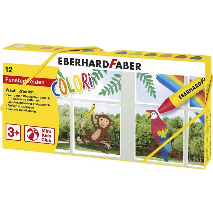 Eberhard Faber Eberhard-Faber Wachsmalstifte 524112 Colori, Fensterkreide, Dreiflächig, 12 Stück 5 Eberhard Faber Eberhard-Faber Wachsmalstifte 524112 Colori, Fensterkreide, Dreiflächig, 12 Stück – Bild 3
