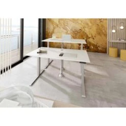 Hammerbacher Schreibtisch XDKB 19, Weiß, Elektrisch Höhenverstellbar, 180 X 64-129 X 80cm -PapierMeister Verkäufe 2946a97cee3b543c170f9088a1304a75d88ba6bc schreibtisch hammerbacher xdkb 19 weiss