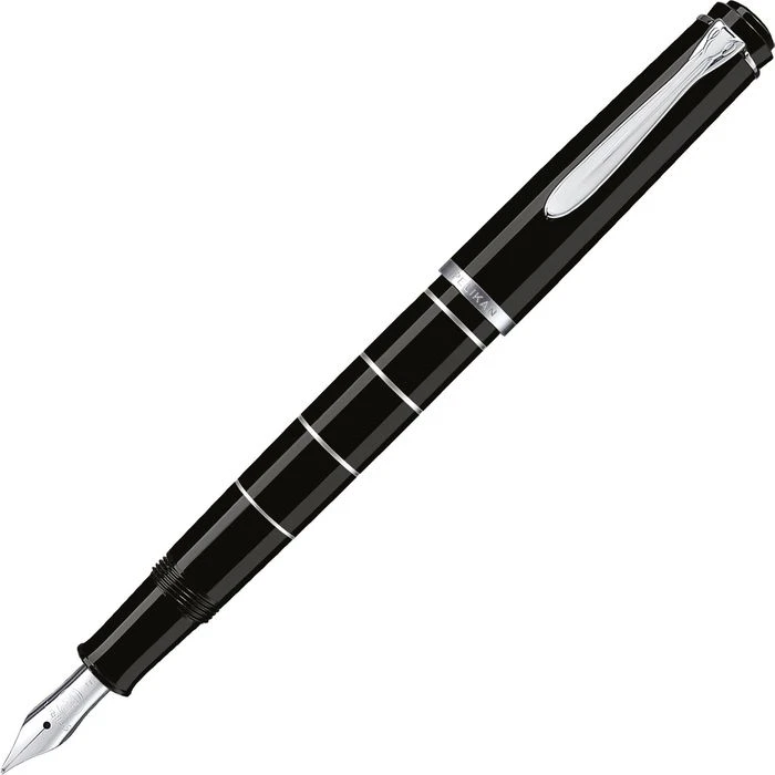 Pelikan Füller Classic M215, 948299, Edelharz, Schwarz/silber, Ringe, Edelstahlfeder, B 3 Pelikan Füller Classic M215, 948299, Edelharz, Schwarz/silber, Ringe, Edelstahlfeder, B