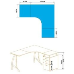 HJh-OFFICE Schreibtisch Castor, 673420, Nussbaum, Mit Standcontainer, 151,2 X 143,4cm, L-Form -PapierMeister Verkäufe 2f096f1230c4f5f839af7653b66d382f39150502 schreibtisch hjh office castor 673420 nussbaum