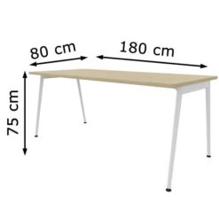 Quadrifoglio Schreibtisch X3-Serie, Eiche / Weiß, Maße: 180 X 80cm -PapierMeister Verkäufe 2f5b7690dd707cc0929689381ca8163569e876af schreibtisch quadrifoglio x3 serie eiche weiss