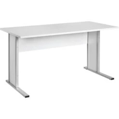 Möbelpartner Schreibtisch Serie 4000, Lichtgrau, Maße: 140 X 65cm