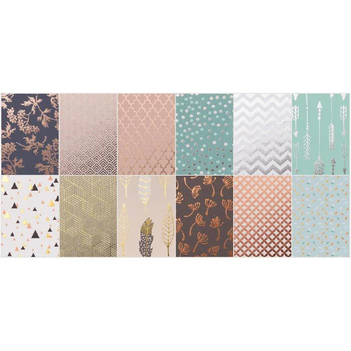 Folia Motivblock Hotfoil Designpapier, 11549, DIN A4, 12 Blatt, Glänzend, 165 G 5 Folia Motivblock Hotfoil Designpapier, 11549, DIN A4, 12 Blatt, Glänzend, 165 G – Bild 3