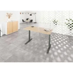 Hammerbacher Schreibtisch XMKA 19, Eiche, Elektrisch Höhenverstellbar, 180 X 70-120 X 80cm -PapierMeister Verkäufe 3db3c11e0bfa67994a090dcb7d67e32633cd7d03 schreibtisch hammerbacher xmka 19 eiche