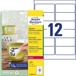 Avery Zweckform L4776REV-20 Weiß Folienetiketten