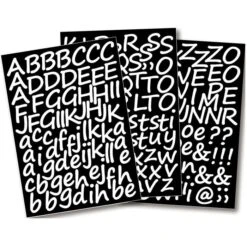 Rayher Klebebuchstaben 38921000 Vario A-Z, Weiß, Wiederverwendbar, Selbstklebend, 30mm