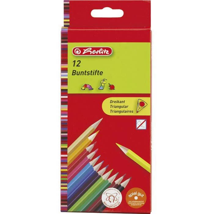 Herlitz 10412021 12 Buntstifte Dreikant 3 Herlitz 10412021 12 Buntstifte Dreikant