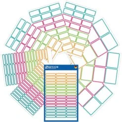 Zweckform Vielzwecketiketten 59983 Farbig Sortiert, 31x6 Mm, 31x15 Mm, 46x35 Mm, 9 Blatt, 249 Stück