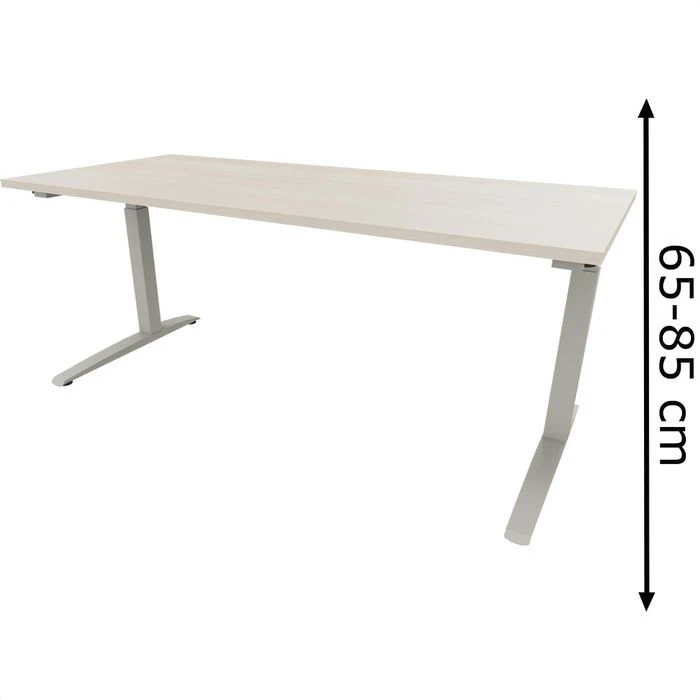Fm-Büromöbel Schreibtisch Fm69, Akazie, Höhenverstellbar, 200 X 65-85 X 80cm 3 Fm-Büromöbel Schreibtisch Fm69, Akazie, Höhenverstellbar, 200 X 65-85 X 80cm