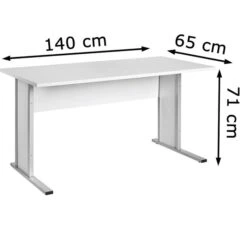 Möbelpartner Schreibtisch Serie 4000, Lichtgrau, Maße: 140 X 65cm -PapierMeister Verkäufe 58274baf897a1d5234a28d6d661873b25eed8ef5 schreibtisch moebelpartner serie 4000 lichtgrau