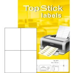 Etiketten A4 105 X 148mm Für Drucker 100 Blatt