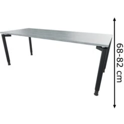 Fm-Büromöbel Schreibtisch Fm11, Beton, Höhenverstellbar, 200 X 68-82 X 80cm