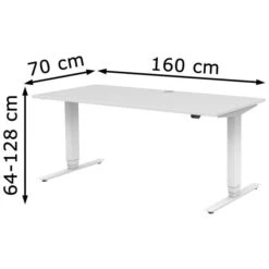 Röhr Schreibtisch Direct.office, Weiß, Elektrisch Höhenverstellbar, 160 X 64-128 X 70cm -PapierMeister Verkäufe 655fd8224126301d3187076cb653d96ab7eea755 schreibtisch roehr direct.office weiss