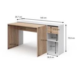 Vicco Schreibtisch Ben, Sonoma Eiche, Mit Standcontainer, 145 X 46,4cm -PapierMeister Verkäufe 6979f8fba7f7c22b595964b8cd29cf7b614a1a78 schreibtisch vicco ben sonoma eiche