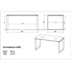 Germania Schreibtisch Monteria, Weiß, Maße: 160 X 80 Cm -PapierMeister Verkäufe 69cf32ae113122cd042df0c2a2dd8c3a5157619a schreibtisch germania monteria weiss