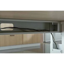 Hammerbacher Schreibtisch O-Serie, L-Form, Verstellbar, 200 X 65-85 X 120cm, Eiche / Weiß -PapierMeister Verkäufe 69fb45526d18863ba148cfef227cd37fb9dc4156 schreibtisch hammerbacher o serie l form