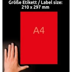 Avery Zweckform 3470 Rote Etiketten 210 X 297mm -PapierMeister Verkäufe 6b893a80e2401596bf1330d60b7c99aa35f6bbd1 universaletiketten zweckform 3470 rot