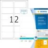 Herma Inkjet-Etiketten 10776, Special, Weiß Matt, 88,9 X 46,6 Mm, Matt, 80 Blatt, 960 Stück