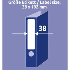 Zweckform L4760-100 38 X 192mm Rückenschilder -PapierMeister Verkäufe 6dcc8b17b448e018192535e8313e82c513a38c67 rueckenschilder zweckform l4760 100 weiss