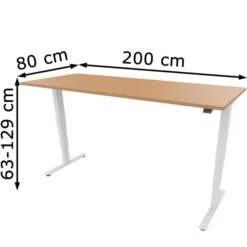 Fm-Büromöbel Schreibtisch Move 2.0, Buche, Elektrisch Höhenverstellbar, 200 X 63-129 X 80cm -PapierMeister Verkäufe 6e2a378f8aa278abf3d30a5d9e12b002836b93f8 schreibtisch fm bueromoebel move 2.0 buche