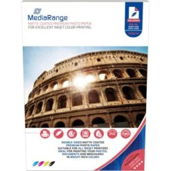 MediaRange Fotopapier MRINK102, A4, 50 Blatt, Für Inkjet, 200 G/m², Beidseitig Matt