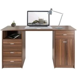 HJh-OFFICE Schreibtisch Easy Work IV, 821005, Mit Standcontainer, Maße: 140 X 50cm, Walnuss -PapierMeister Verkäufe 71c1ce0474a8df5d3c6423dcae082679391be30a schreibtisch hjh office easy work iv 821005