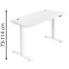 Songmics Schreibtisch LSD011W01, Weiß, Elektrisch Höhenverstellbar, 120 X 73-114 X 60cm -PapierMeister Verkäufe 7445ff6fccba9a7d402c9dafce14a699dd37e108 schreibtisch songmics lsd011w01 weiss