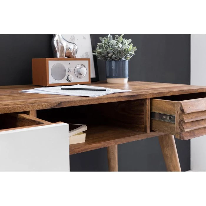 Wohnling Schreibtisch Repa WL1.957, Sheesham, Maße: 117 X 60cm, Aus Massivholz 5 Wohnling Schreibtisch Repa WL1.957, Sheesham, Maße: 117 X 60cm, Aus Massivholz – Bild 3