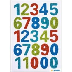 Herma Klebezahlen 3279 Vario 0-9, Bunt, Glitzernd, Selbstklebend, 1,5cm -PapierMeister Verkäufe 7cb97ef4d314bbbf0232cbbe43a514b1c4586720 klebezahlen herma 3279 vario 0 9