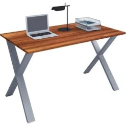 VCM Schreibtisch Lona, 914668, Nussbaum, Maße: 140 X 50cm