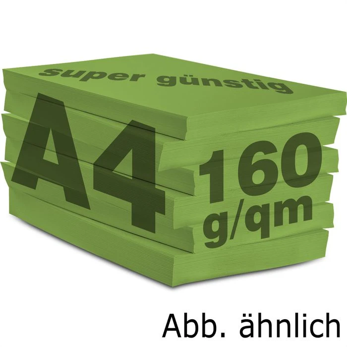 Inapa Tecno Colors, 2100011374, Kopierpapier Intensivgrün, A4, 160g/qm, 250 Blatt, Coloured Paper – Bild 2