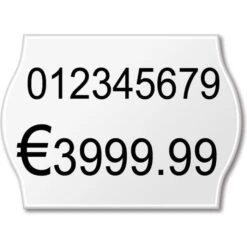 METO Preisetiketten 26 X 16 Mm, Weiß, Permanent, 6 Rollen