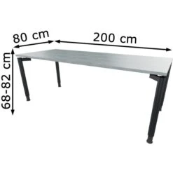 Fm-Büromöbel Schreibtisch Fm11, Beton, Höhenverstellbar, 200 X 68-82 X 80cm -PapierMeister Verkäufe 8400aaa4126671921e221383c922a2b7a35215c2 schreibtisch fm bueromoebel fm11 beton