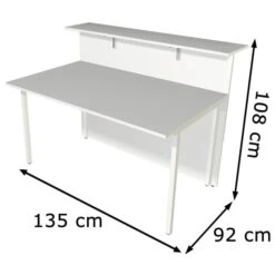 Kerkmann Empfangstheke Atlantis 3302, Nussbaum / Weiß, 135 X 108 X 92, Grundtheke Gerade -PapierMeister Verkäufe 8664ee10822d2f37232d1450b11a2dd12372b9cd empfangstheke kerkmann atlantis 3302